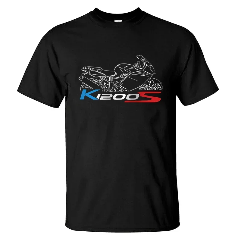 2024 Men T Shirt Casual Motorcycle Enthusiast K1200S T-shirt Graphic Summer Short Sleeves 100% Cotton S-3XL Cool Tea