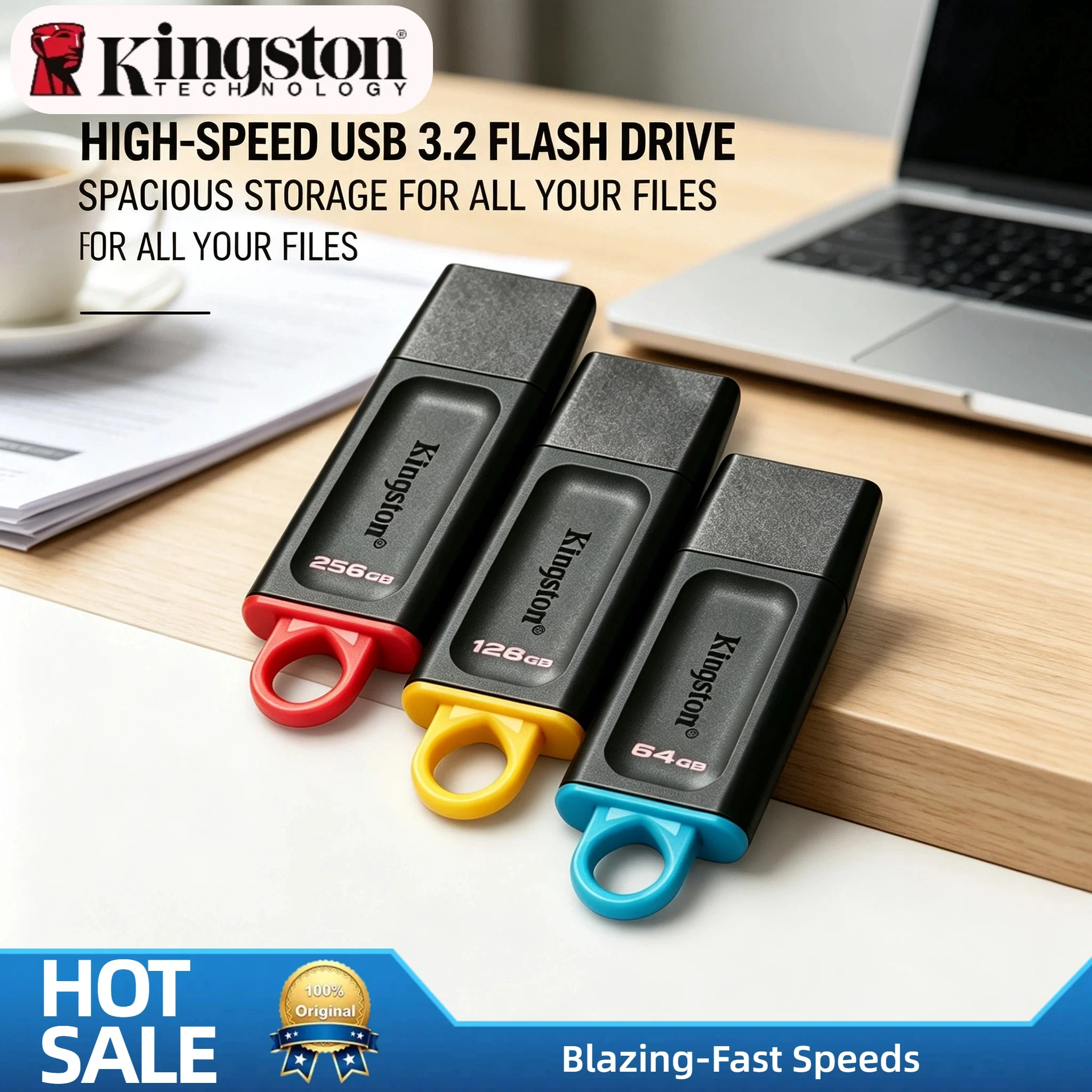 Kingston DTX USB 3.2 Gen 1 Flash Drive 32GB 64GB 128GB 256GB Mini Key Memory Stick for Laptop PC Computer