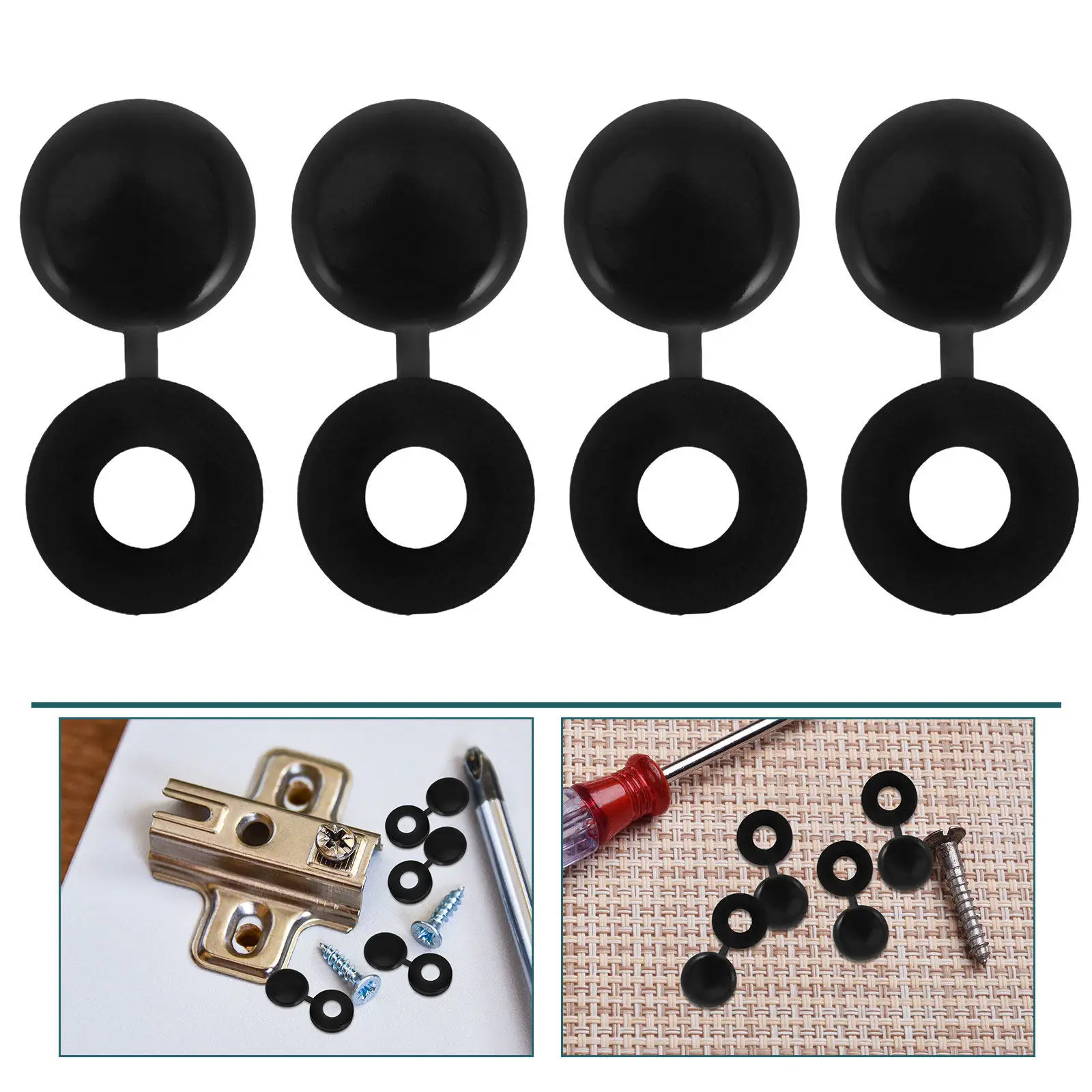 500Pcs Black Plasti…