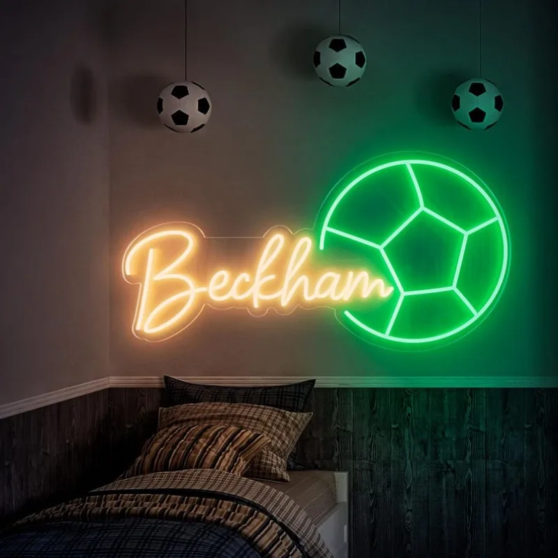 

Custom Football Name Neon Sign,Custom Football Player Neon Sign Personalized Name Signs For kids,Foot Ball Wall Art Gifts