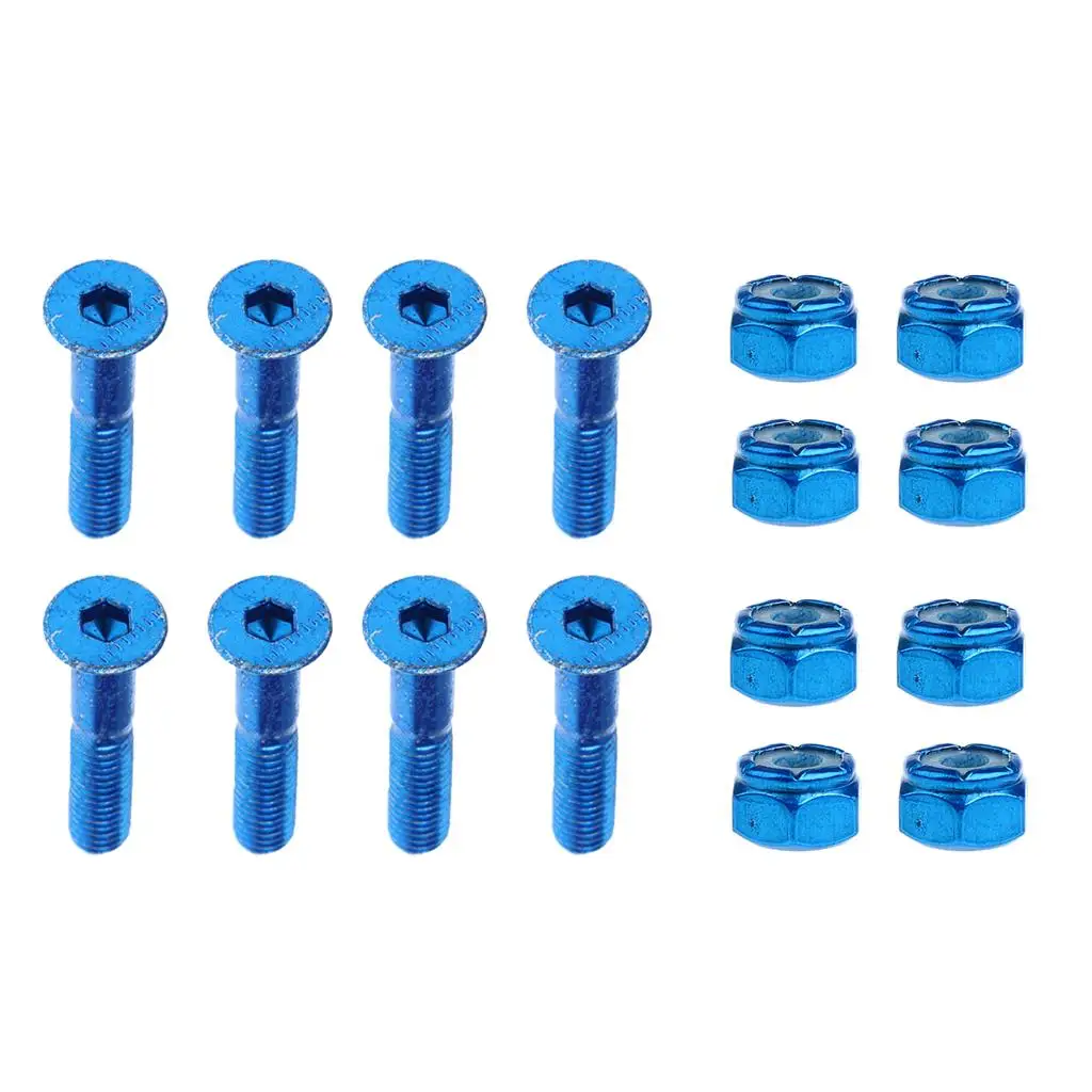 

Skateboard Truck Mounting Hardware 8pcs Screws and Nuts Set for Electric Skateboard Accessories