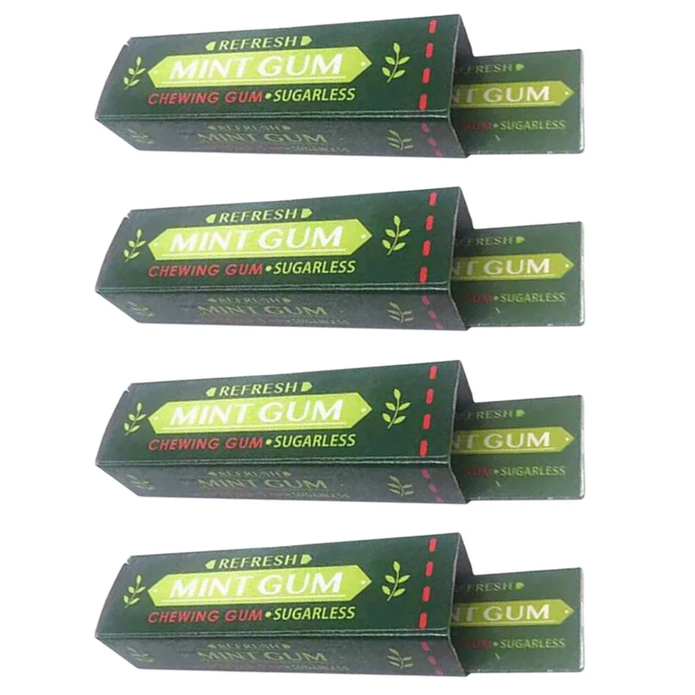 4 Pcs Set of Chewing Gum Toy Props Prank Toys with Trick Simulation Halloween