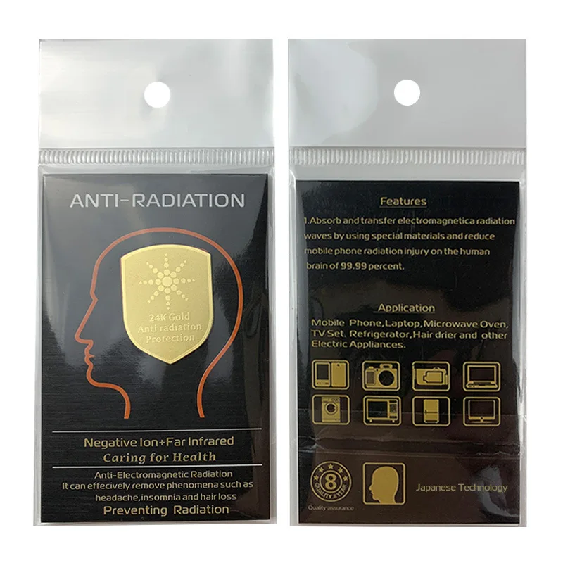 

Customized.5G EMF Shield Anti-Radiation Energy Phone Sticker 24k Metal Energy Sticker Factory