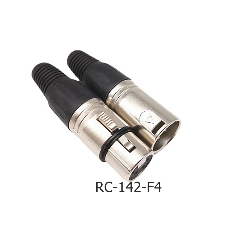 DIY XLR 3Pin 4PIN 5pin Male Female Plug Pure Copper Gold-Plated Feet 3-Pin 5pin XLR Connector Welding Head Caron Cable Supplies