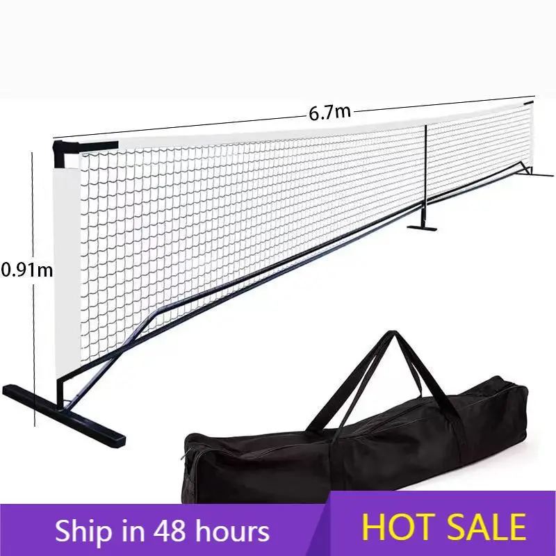 YTYIN رف شبكة كرة البيسبول والتنس المحمول للاستخدام الداخلي/الخارجي مع قاعدة متنقلة 6.7 × 0.9 م 2.5 ملم وسمك 12 فتحة لمعدات الكرة #1