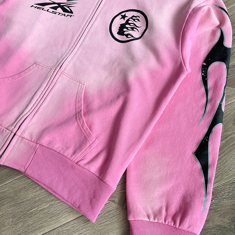Hellstar Pink Zip Sweater HSSET037