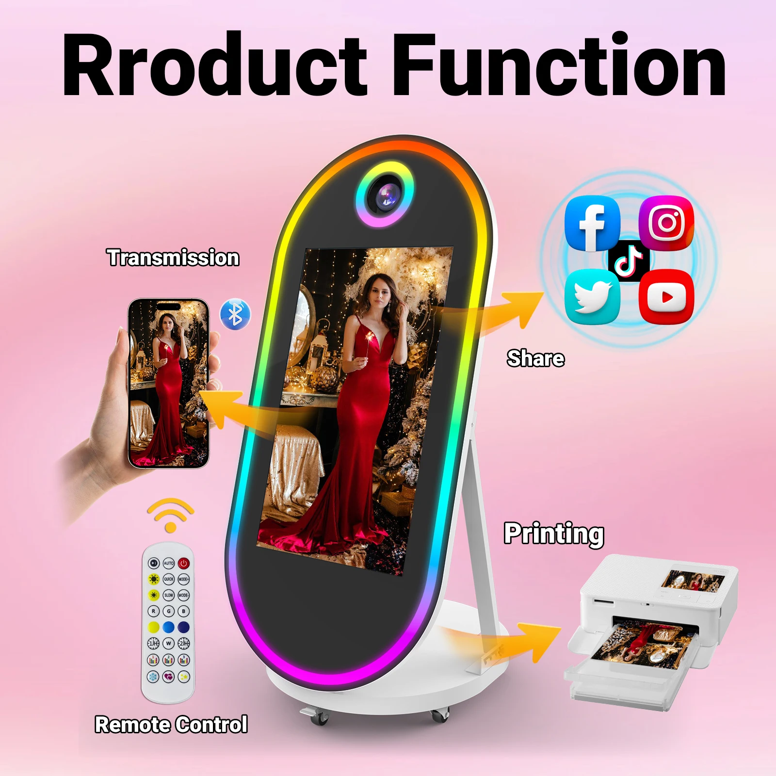 2026年最新ミラーブースフォトブースマシン 60インチスク - Photo Booth Machine のレビューと価格
