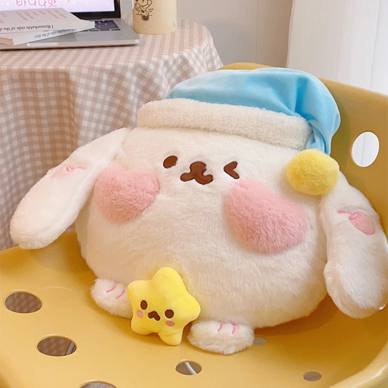 60cm Plush Toy Bedside Cushion Big White Big Dog Pillow Cute Bed Pillow Dormitory Student Sleeping Doll Soft Birthday Gifts