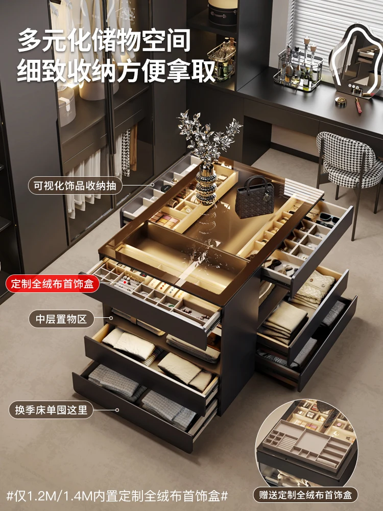Cloakroom Zhongdao Cabinet Floor-to-ceiling jewelry display cabinet Light luxury household storage chest cabinet Integrated Zhon