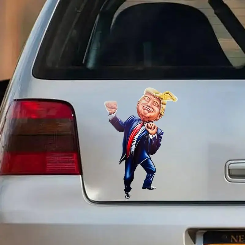 funny Car Window President Sticker Cartoon Character Supporter Decorative Decals Scratch-Resistant Waterproof  Auto stickers