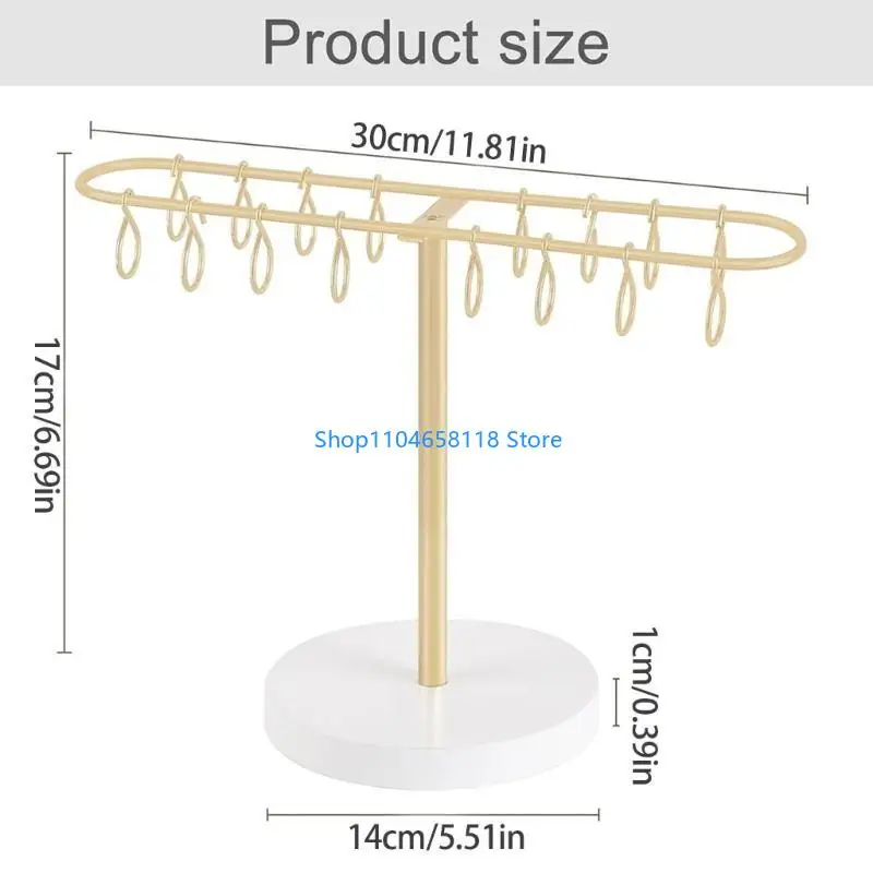 مشبك الشعر المعدني شاشة الرف متعددة الوظائف مجوهرات الشعر حامل للشعر