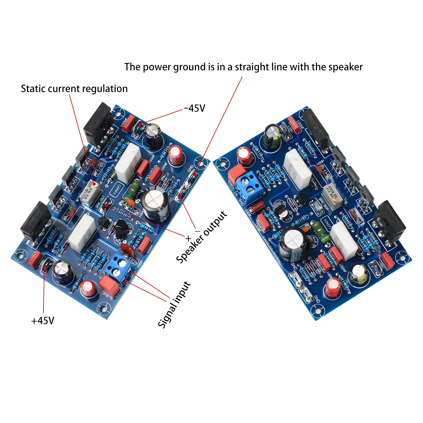 YJCO IRF240 field-effect transistor small deck 2PC power amplifier board 100w speaker module audio Class A power amplifier board