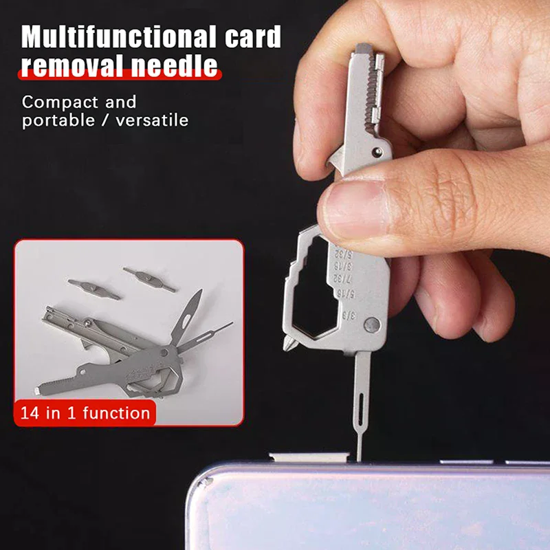 Multifunctional Folding Screwdriver Tool Keychain Portable Mini Emergency Repair Tools Home Use Outdoor EDC Multi-tools