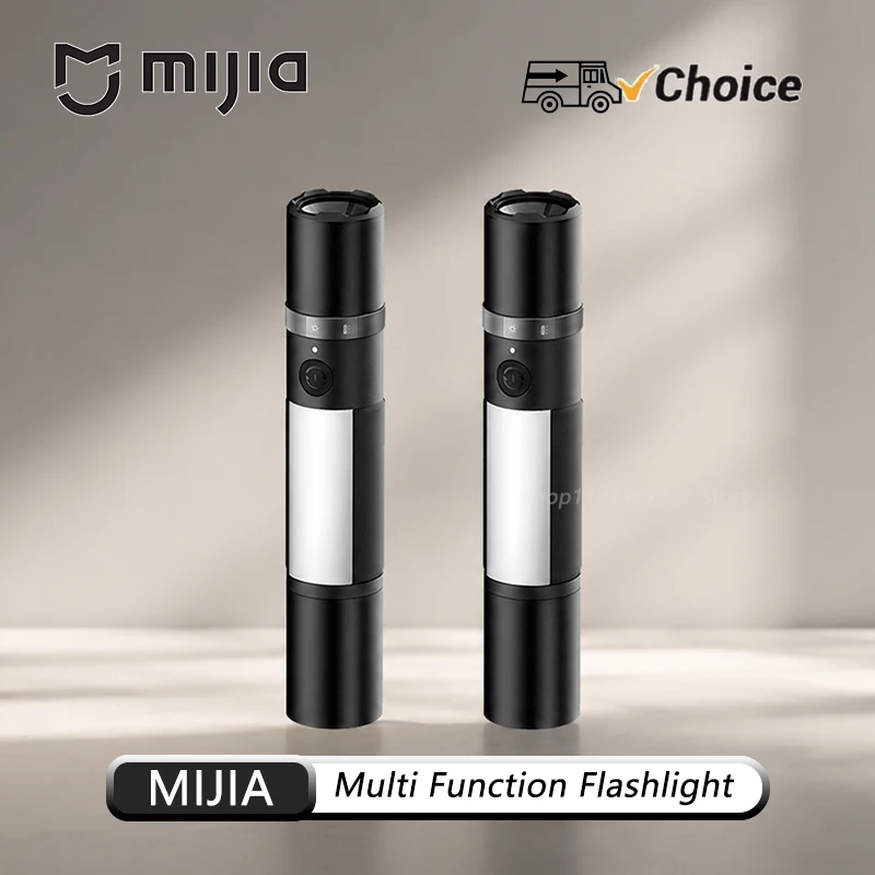 MIJIA Multifunctional LED Flashlight Zoomable Ultra Bright Torch Window Breaker Safety Belt Cutter Car Emergency Light 3100mAh