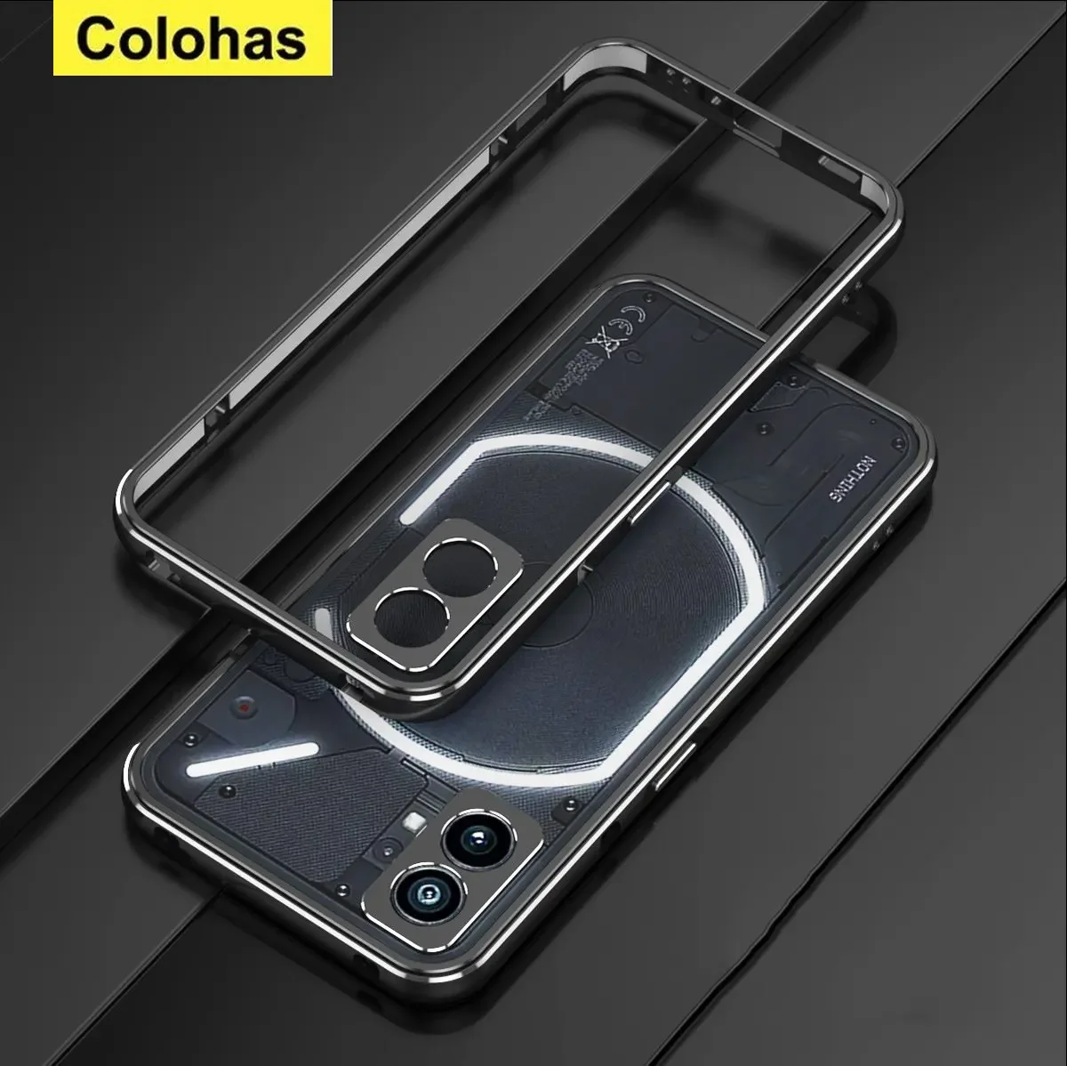 For Nothing Phone 1 Case Aluminum Metal Bumper Frame Slim Cover Phone Case+ Carmera Protector For Nothing Phone1 One Cover Shell