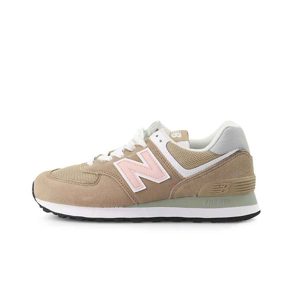 New Balance NB 574 Running Shoes Women's Low Top Yellow Brown WL574BTB