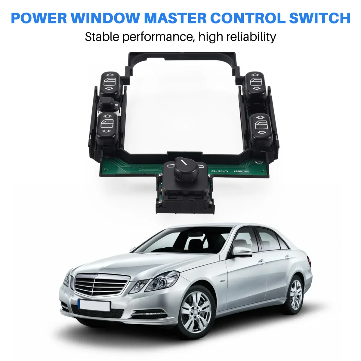 نافذة كهربائية رئيسية ومفتاح تبديل ، مناسب لمرسيدس بنز W210 ، W202 ، E320 ، E300 ، مرآة