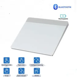 Trackpad: Wireless, Bluetooth, Rechargeable. Works with Windows; Multi-Touch Surface - White