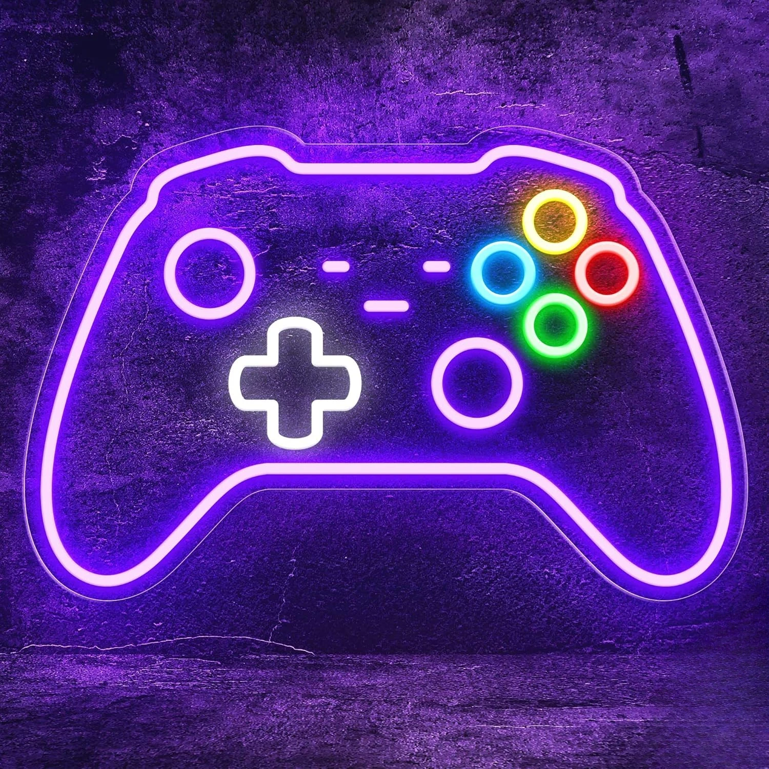 Letrero de neón para jugadores, letrero de neón LED en forma de Gamepad para decoración de habitación de jugadores, alimentado por USB para los mejores regalos de jugadores para adolescentes, niños y niños
