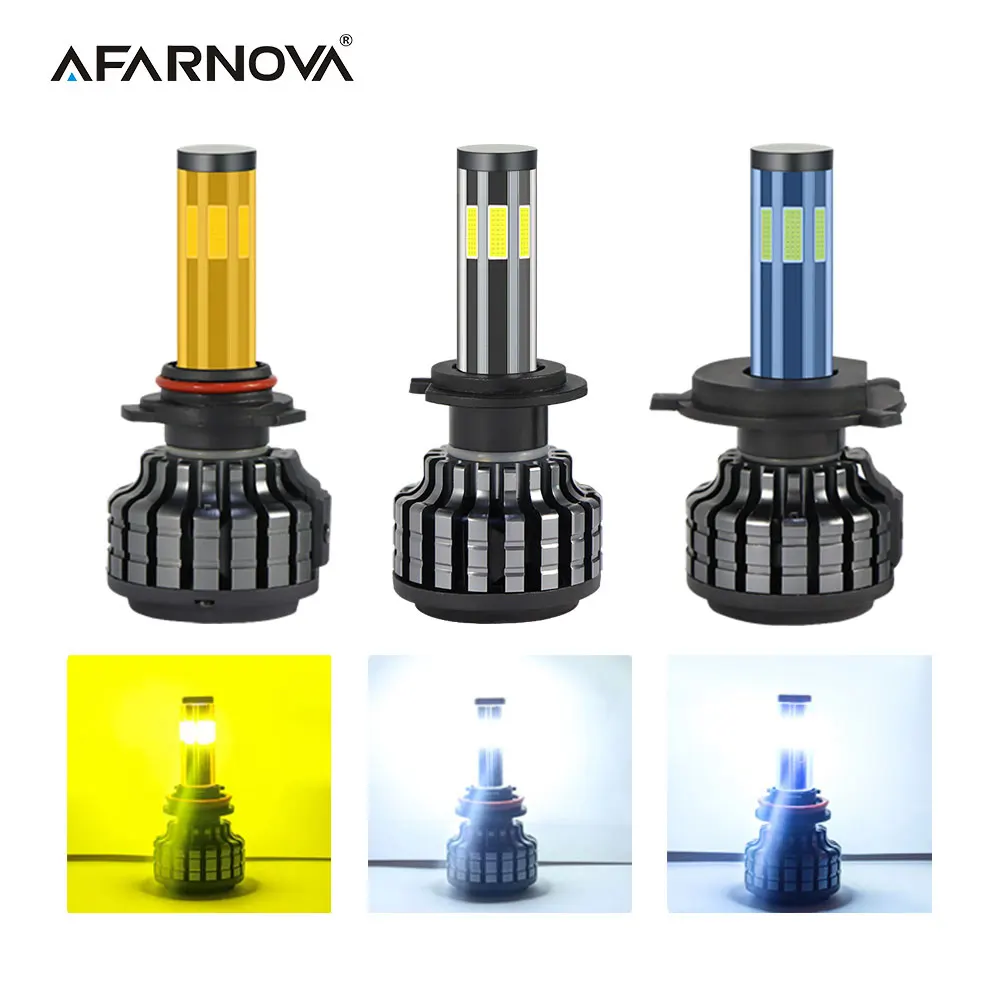 

H1 Car Light 200W 25000LM 6 Side H3 H7 H9 9006/HB4 9005/HB3 H4 H11 H13 Led Headlight Bulb Bright Car Light 3000K 6000K 8000K