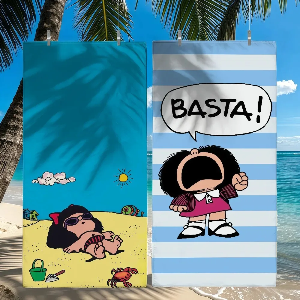 Niedliches Handtuch M-Mafalda-ES, weiches Handtuch für Pool, Reisen, Fitness, Dusche, kühles Camping, schnell trocknend, klassisches Sport-Strandtuch, Geschenk