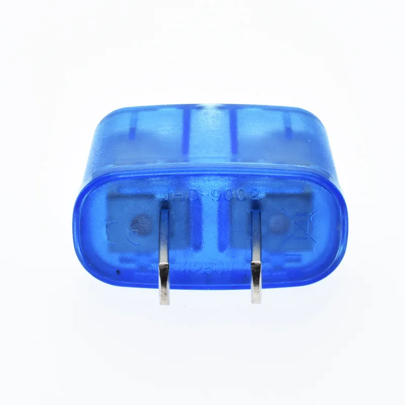 Frosted Crust US Male Plug To Universal Female 2 Pin Travel Power Plug Adapter Converter 10A/250V