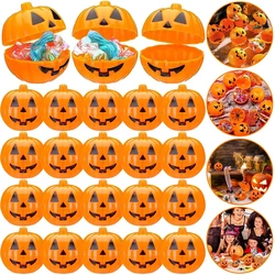 48-96Pcs Mini Pumpkin Candy Box Gift Snacks Containers Cookie Gift Orange Storage Case Trick or Treat Halloween Supplies