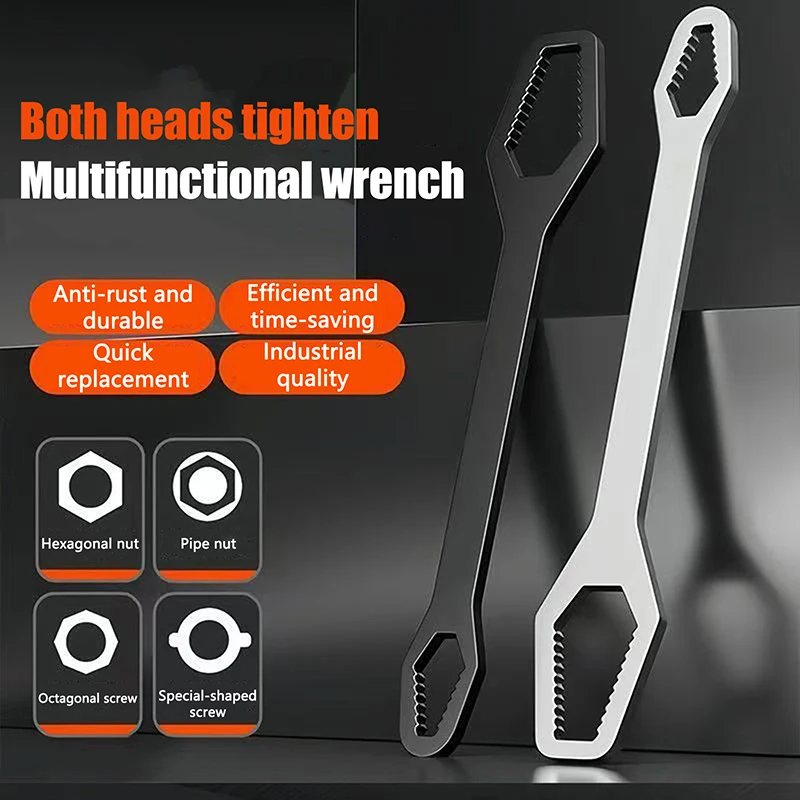 2Pcs 8-24mm Universal Torx Wrench Self-tightening Adjustable Glasses Wrenches Board Double-head Torx Spanner Hand Tools For Fact
