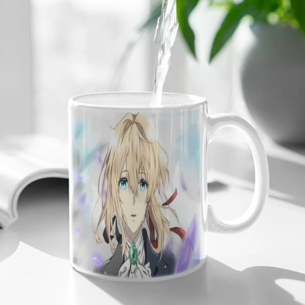 Hot Anime Violet Evergarden 11oz Funny Ceramic Coffee Mug Tea Milk Cup For Novetly Creativity Gift