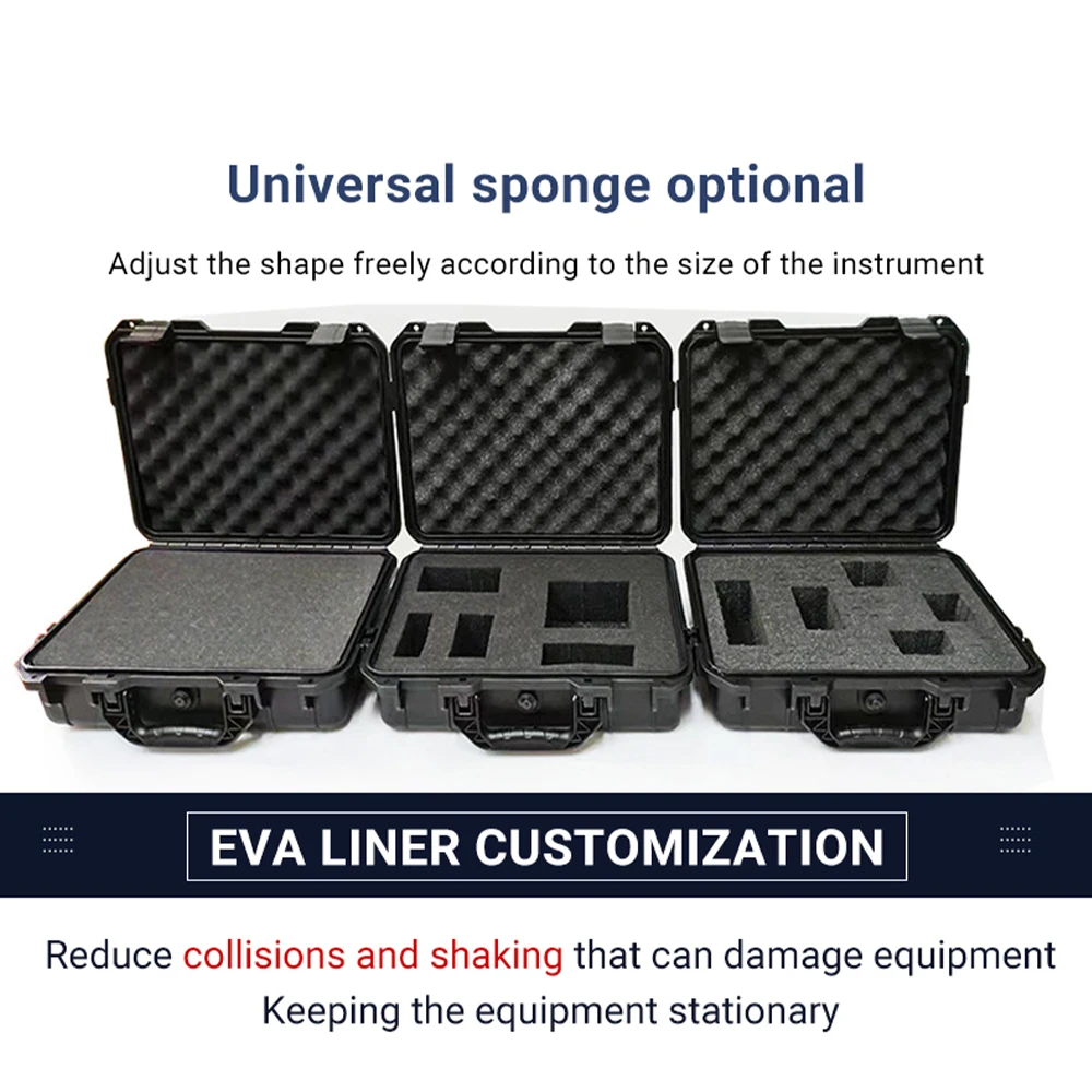 ABS Plastic Carry Case Bag Tool Kits Storage Box Safety Protector Instrument Hardware toolbox Impact Resistant with Sponge