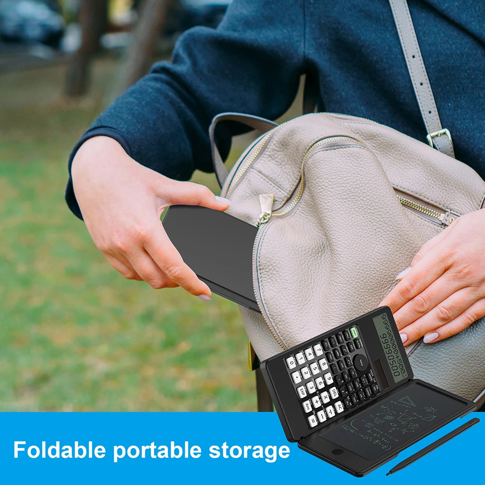 401 Computing Functions Solar Scientific Calculator With 6 Inch Writing Tablet Foldable Professional Calculators PK 991MS 991ES