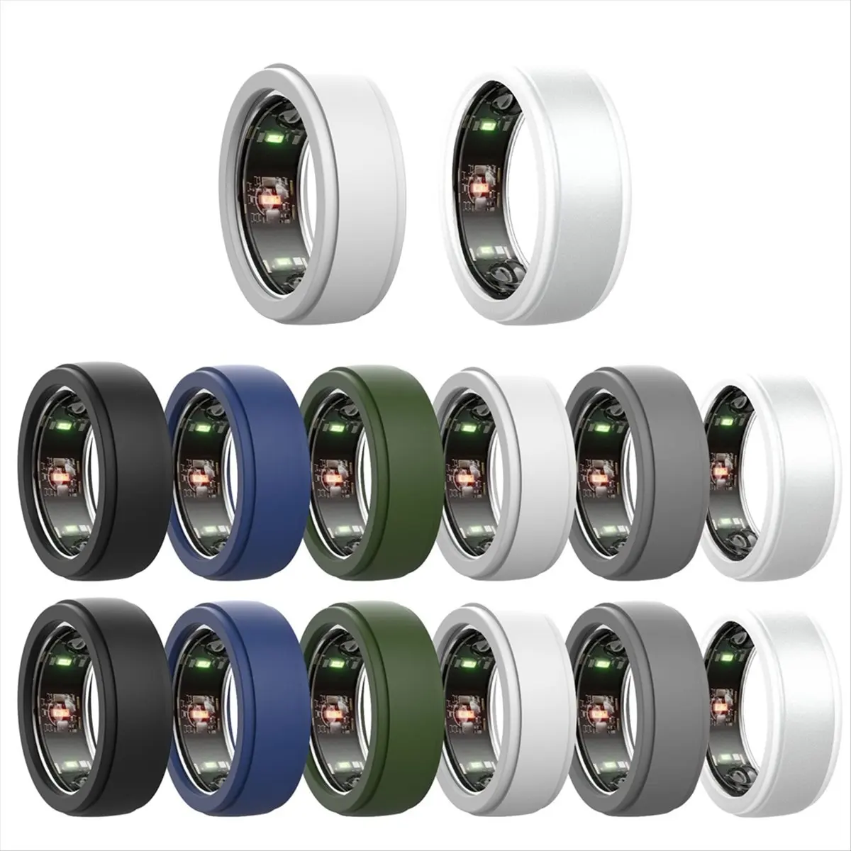 2026 Trend 14Pack Ring Cover for Ring Gen 3,Ultra-Thin Anti-Scratch Silicone Ring Case for Women Men-S