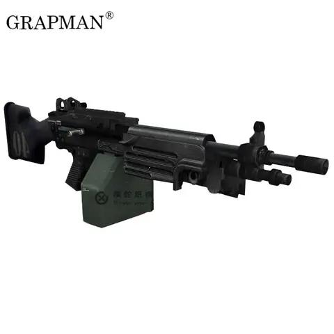 1:1 m249 light machine gun 3D Paper Model Gun Puzzles Papercraft Hand-made Toy
