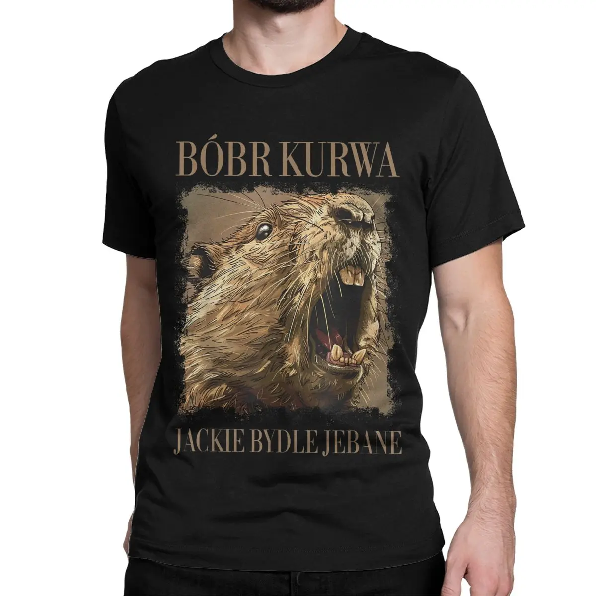 Fashion Bober Bobr Kurwa T-Shirt Men Women's Crew Neck 100% Cotton T Shirt Short Sleeve Tee Shirt Birthday Present Clothing