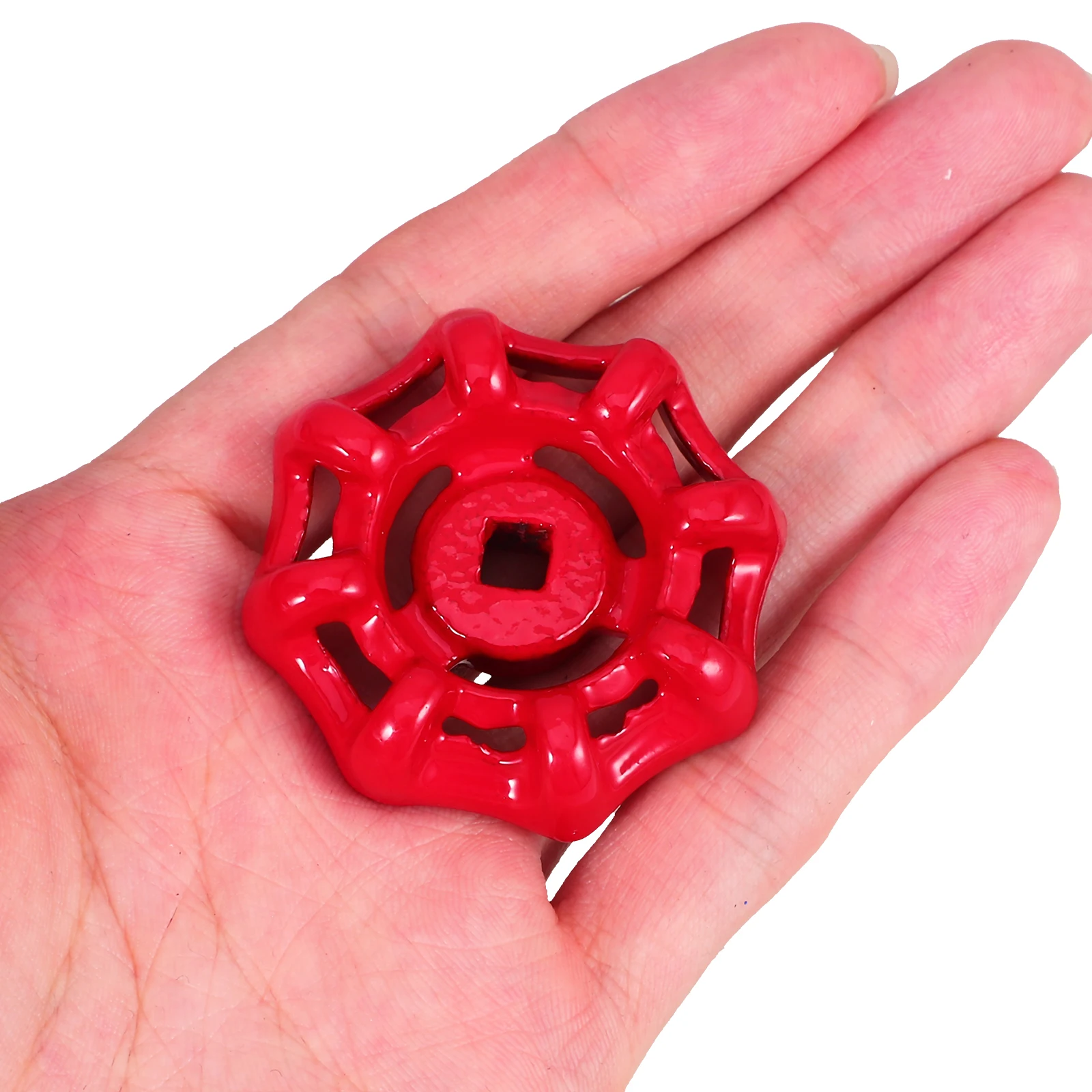 

Cast Iron Valve Hole Handle for Outdoor Faucet Hose Bib Gate Red Wheel Water Spigot Replacement Garden Tools Parts