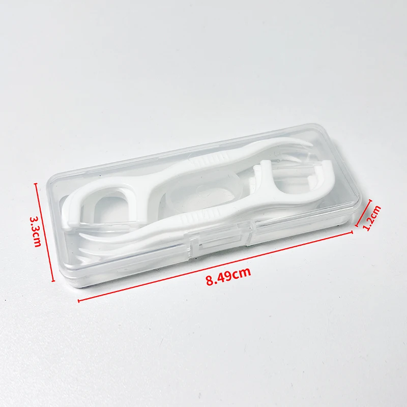 3 compact dental floss dispensers, equipped with 1 bag of 300 dental floss sticks