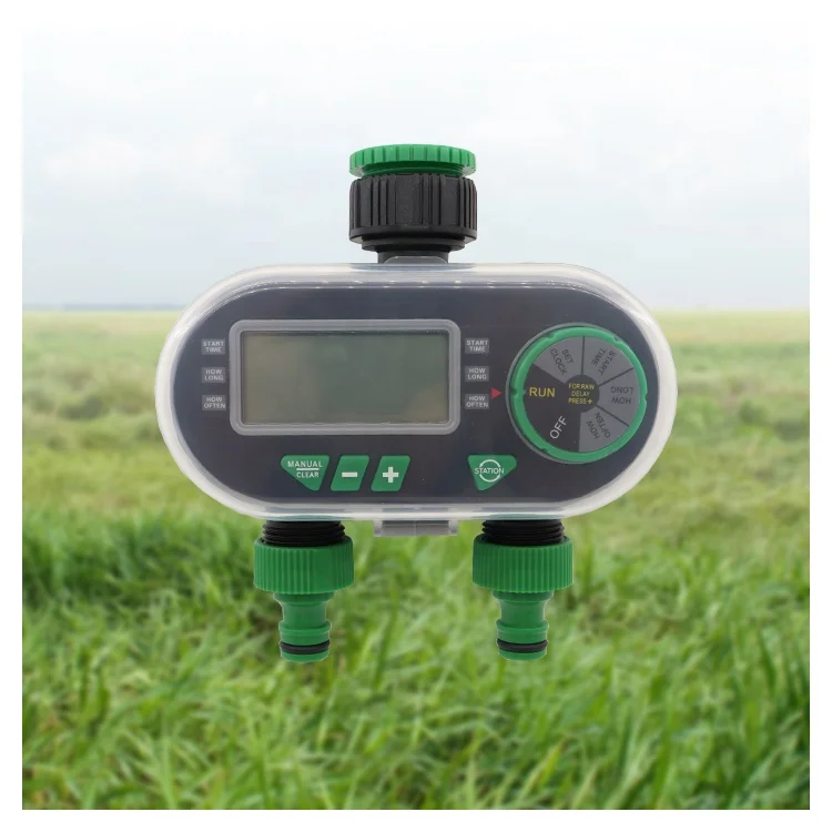 الذكية 2 منافذ الكمبيوتر الموقت البلاستيك حديقة الري تحكم العادية سقي الجدول الزمني إعدادات وضع متعددة للمنزل