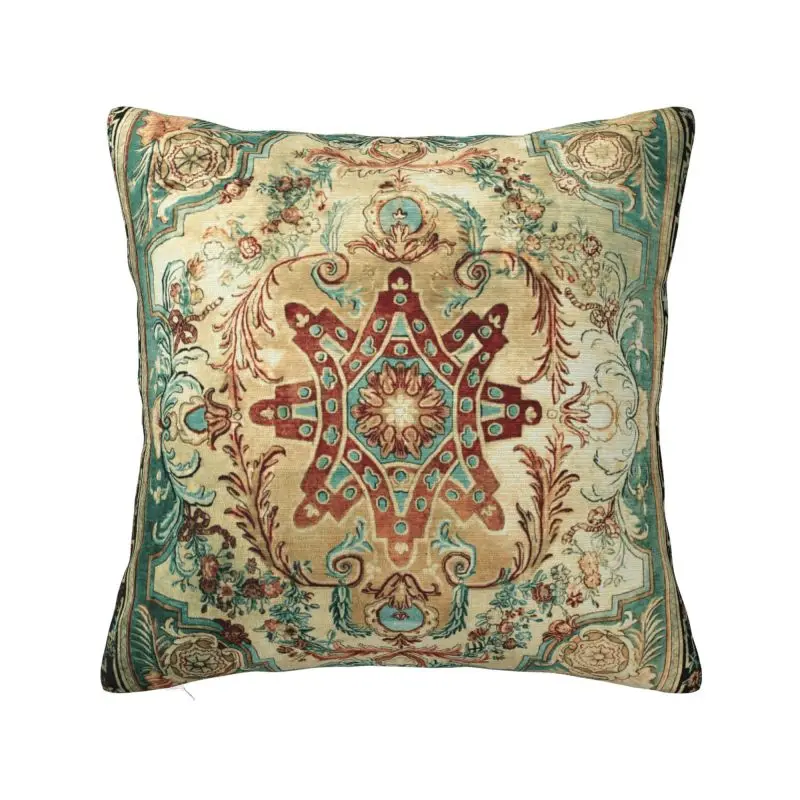 Antique French Vintage Bohemia Floral Aubusson Modern Throw Pillow Covers Living Room Decoration Sofa Cushion