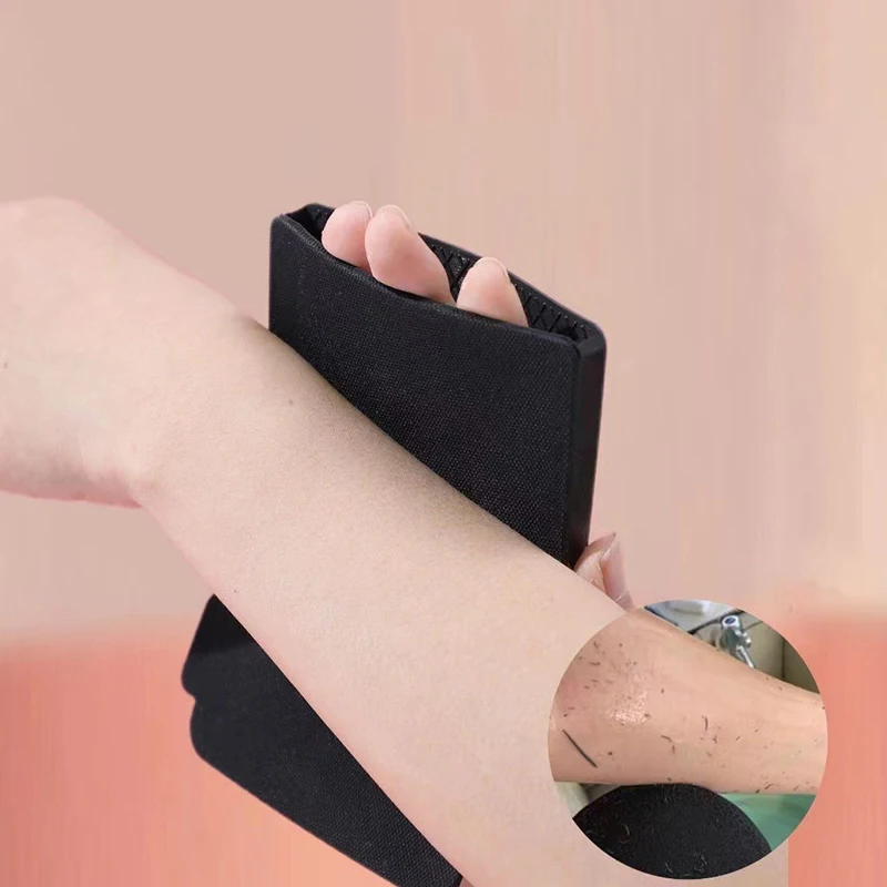 Body Exfoliating Shower Scrubber Dead Skin Remover Rubber Pads Skin Massage Brush Bath Rubbing Tool Black Spa Bathing Gloves