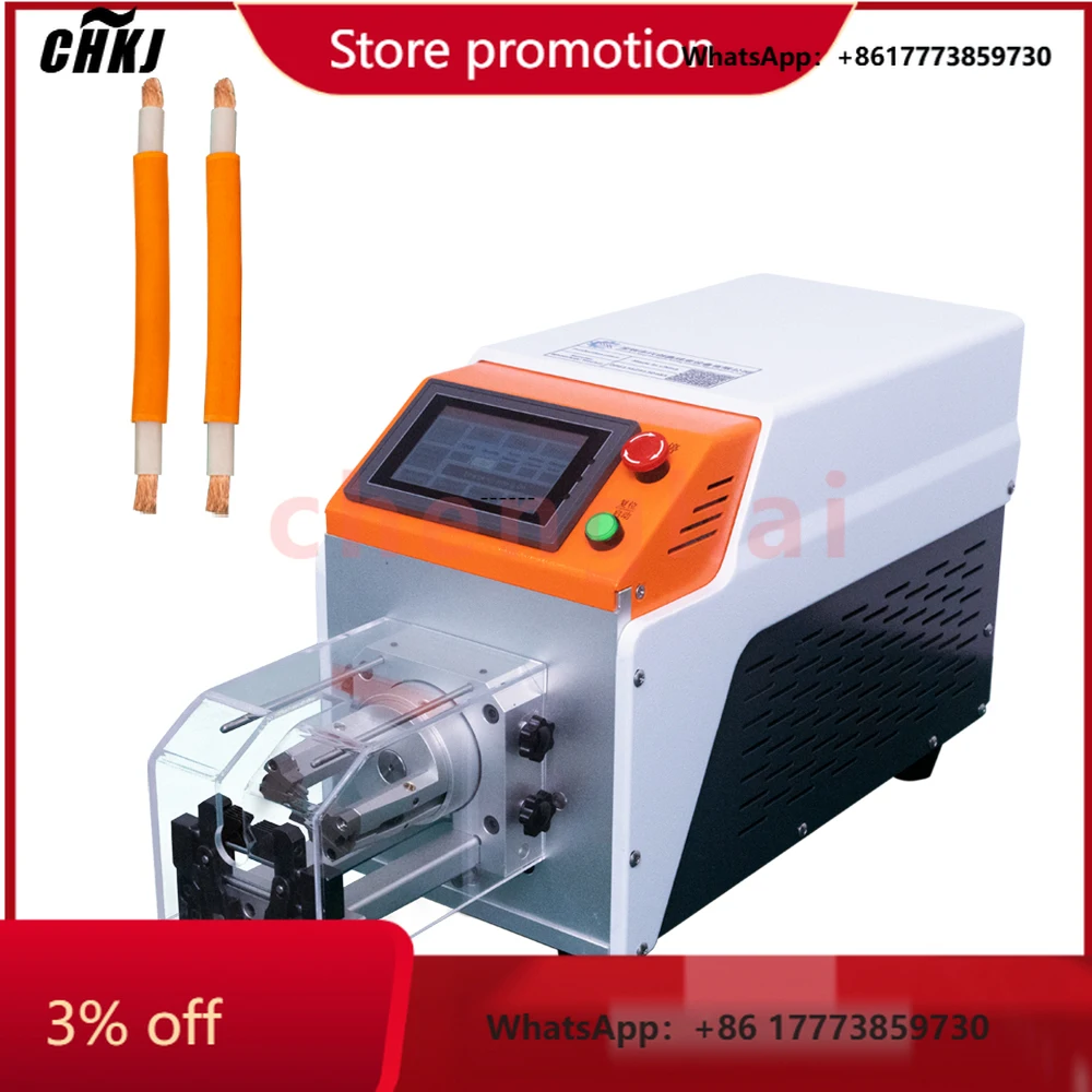 CHKJ-2025NEWXCX-6010 versión de arranque de Pedal semiautomática máquina peladora de cables Coaxial rotatorio pelador de cables coaxiales