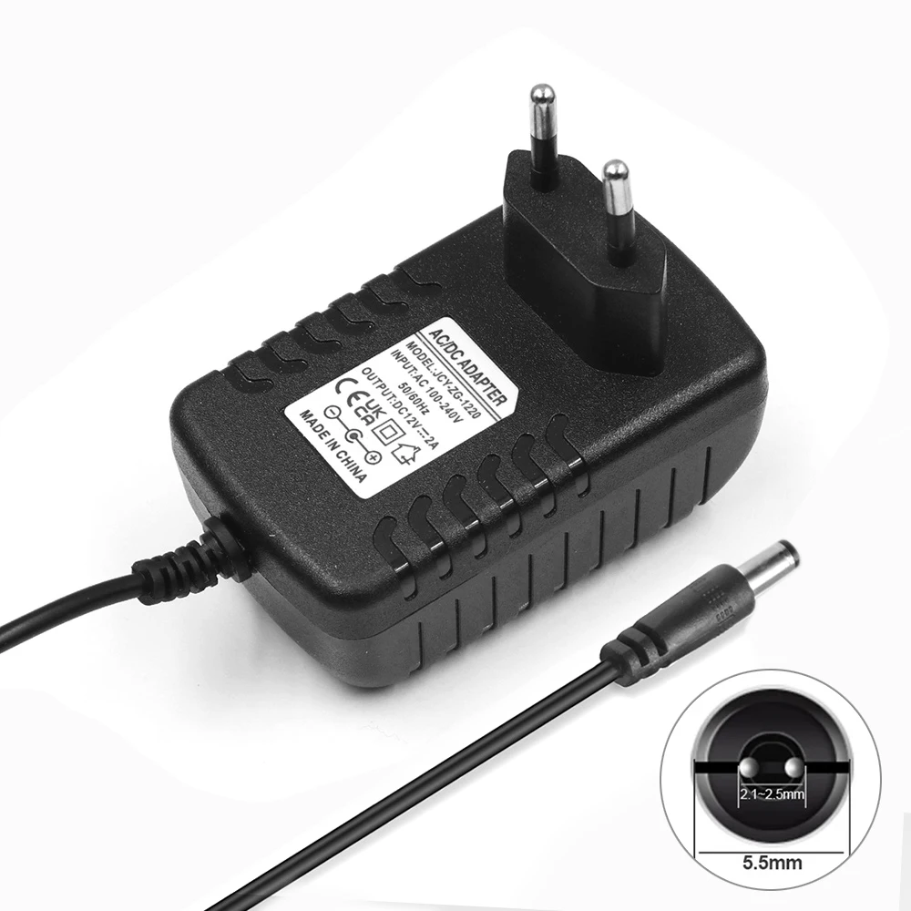 5V 12V 24V Power Adapter Supply Plug 110V 220V AC To DC Charger 1A 2A 3A 5A 8A 10A Wire Cord 5.5*2.1mm for LED Strip LCD Monitor