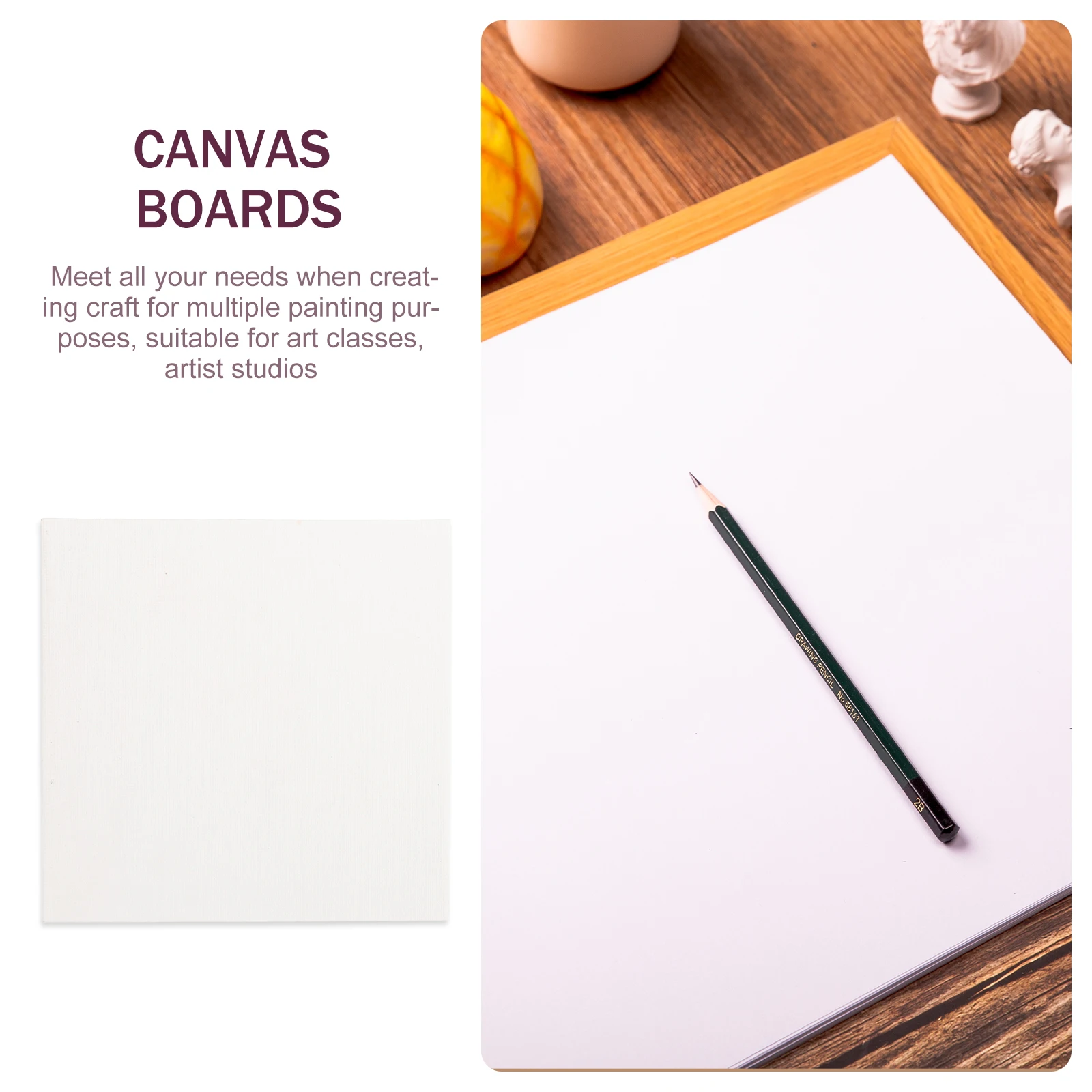 6 Pcs Oil Painting Board Set Blank Drawing Panel Convenient Canvas Kit Boards