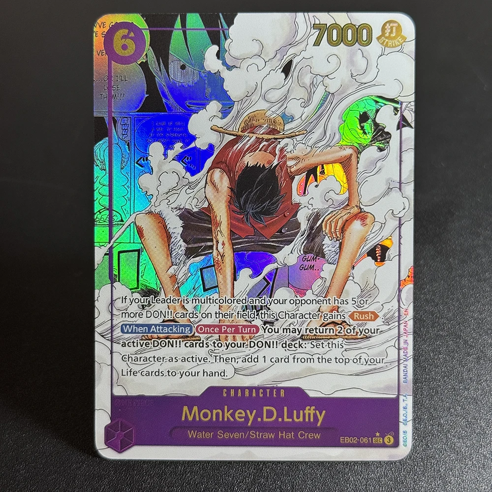 OPCG Proxy Collection Game Cards Monkey.D.Luffy Various Flash Cards SEC Refractive Textured Child Toy Gift Gold Cards OP05-10