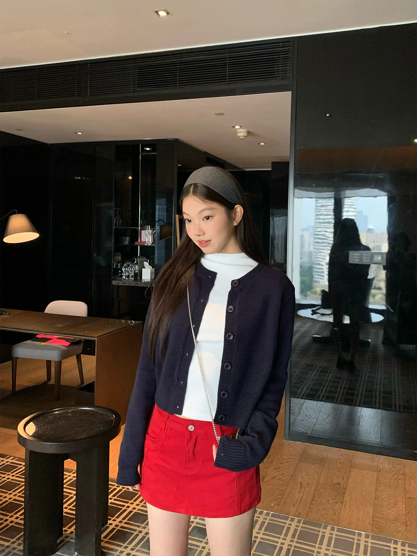 

iny k Blue Open Cardigan Knitted Sweater Women's Outerwear Autumn Winter Long Sve ort Sle Casual Faion Top