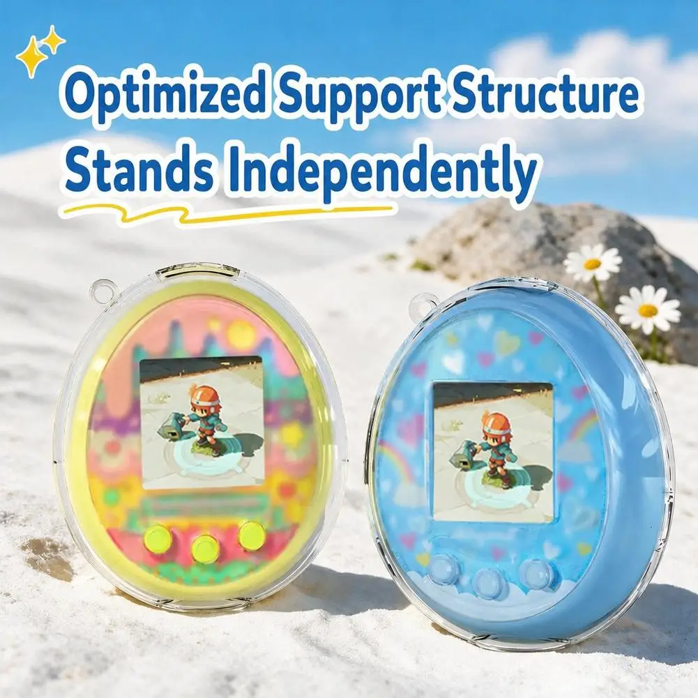 For Tamagotchi Connection Transparent Protective Case Dustproof Crystal PC Hard Shell Anti-Scratch Full Coverage Clear Cover