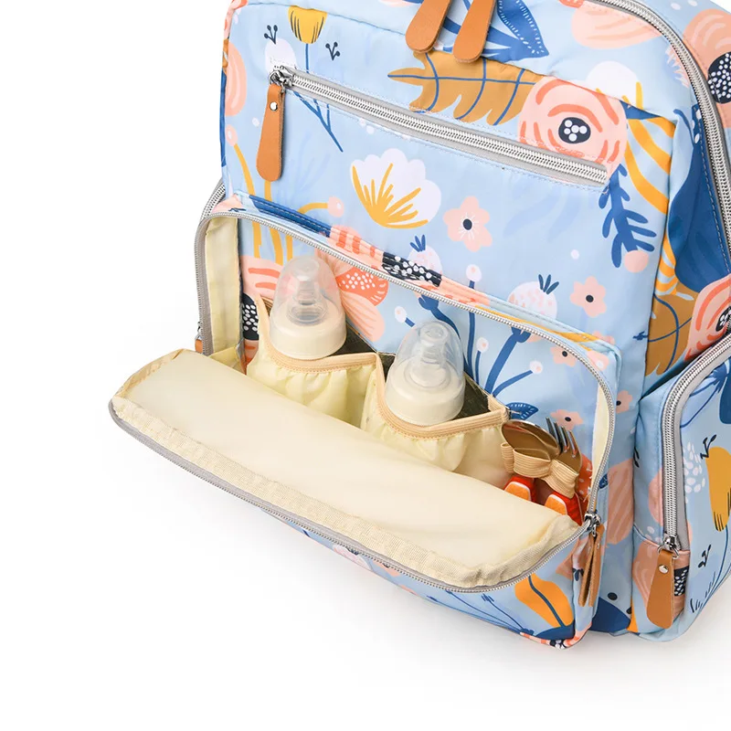 Mommy Bag New Nylon Printed Mommy Bag for Travel Portable Multifunctional Mother and Baby Bag