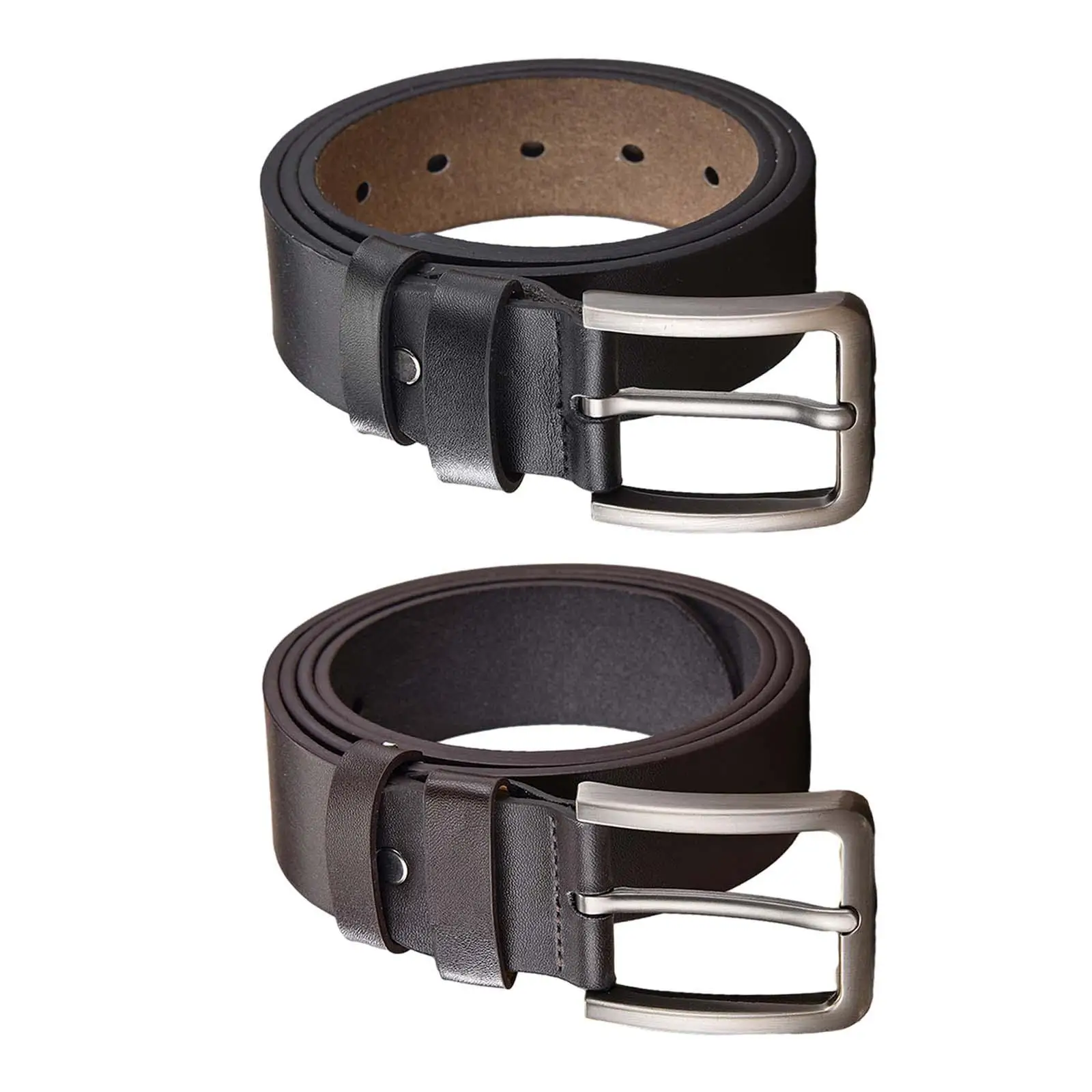 

Men Dress Belt Adjustable 120cm Long Metal Pin Buckle Casual Waist Strap PU Leather Belt for Travel Uniform Trousers suits Jeans