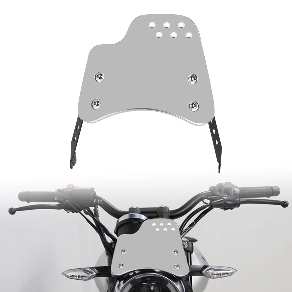 Universal Motorcycle Windshield Windscreen Wind Deflector Round Headlight For Husqvarna For Yamaha XSR For Royal Enfield Triumph