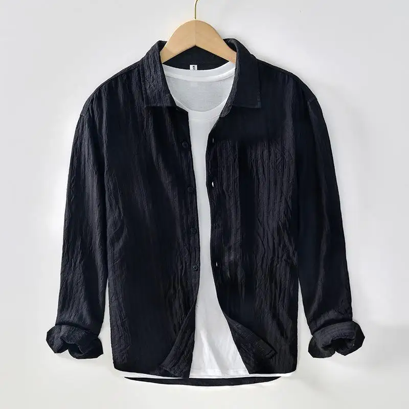 

Thin Synthetic Cotton Long Shirt Women's Inner Wear Casual Color Shirt Comfortable Fit Long Sleeve Shirt Summer Fashion