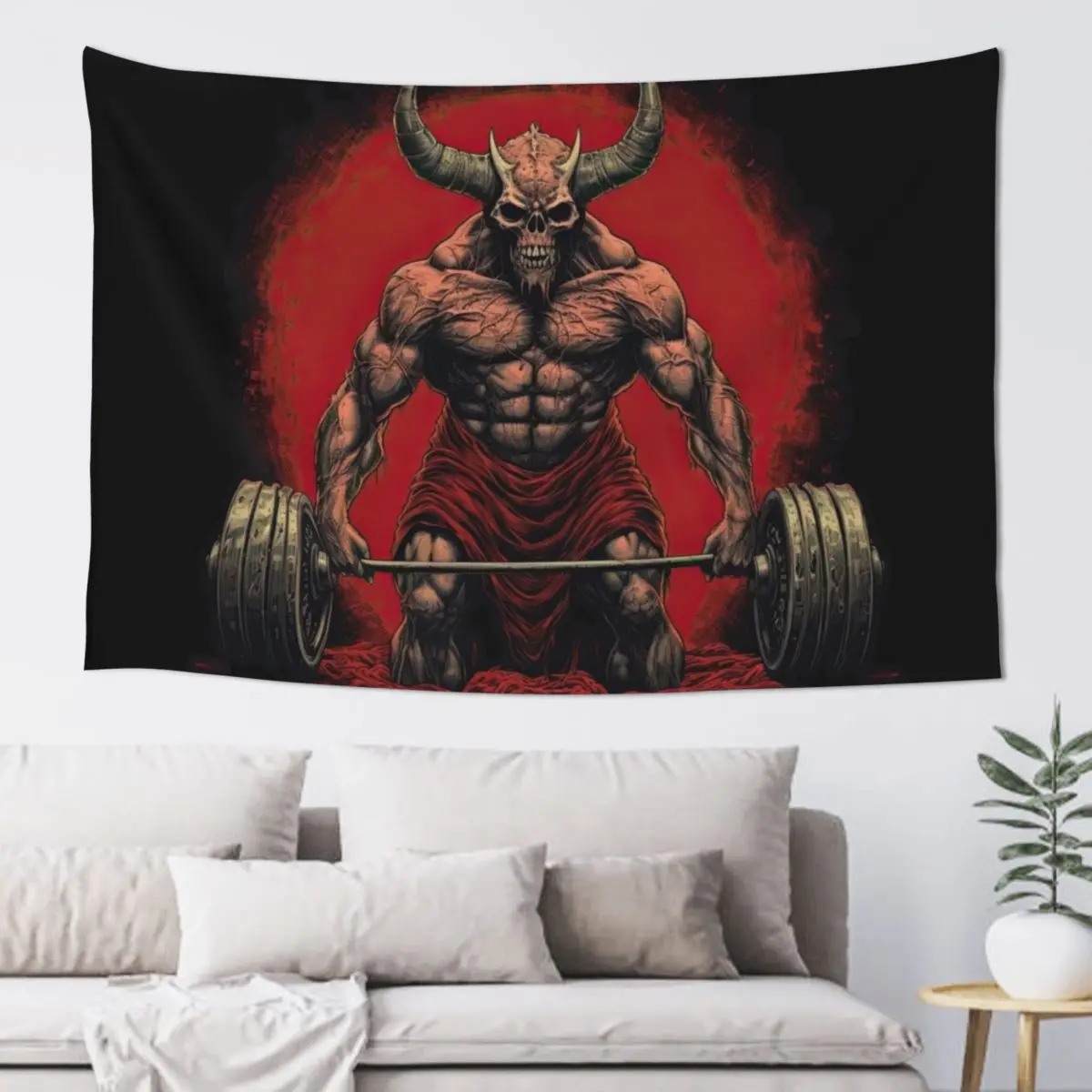 Demon Deadlift Tapestry Outdoor Decoration Room Ornaments Tapestry